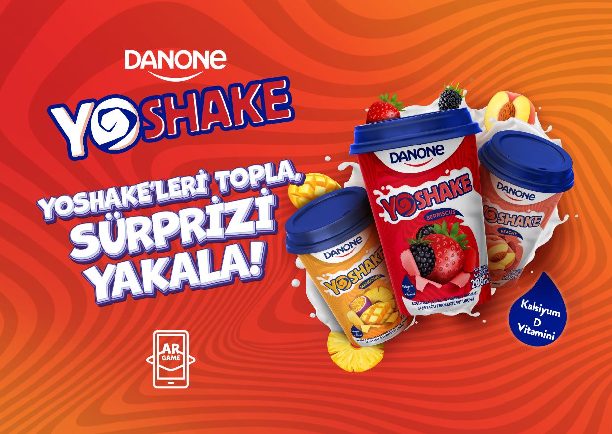 Danone Yoshake, Niffob, reklam ajansı, dijital ajans, Gürkan Bayındır, Web AR Game<br>3D Modelling<br>Game Development<br>...