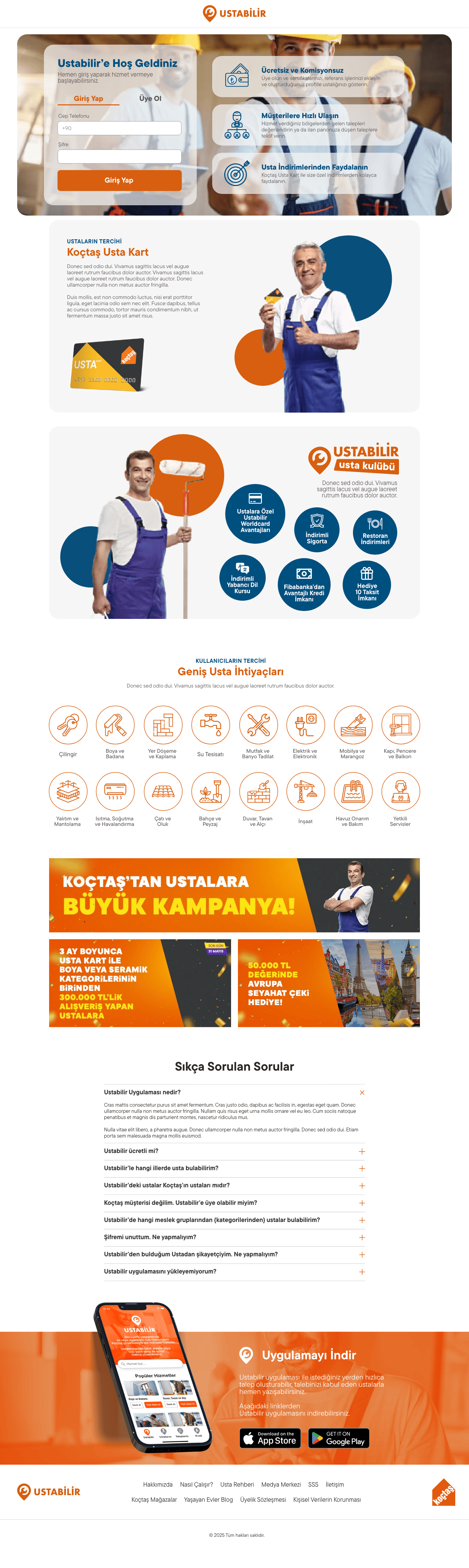 Koçtaş Ustabilir, Niffob, reklam ajansı, dijital ajans, Gürkan Bayındır, Web and Mobil UI/UX<br>...